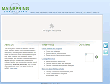 Tablet Screenshot of mainspringconsulting.org
